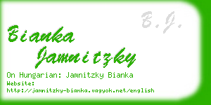 bianka jamnitzky business card
